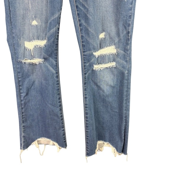 EUC Madewell Women’s High-rise Demi-Boot Distressed Crop Jeans – Sz 26 - Picture 4 of 16